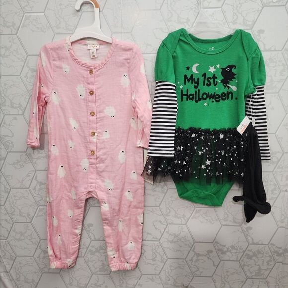 Nwt Baby Girl's Halloween Clothes Bundle,  Size 12 months - Picture 1 of 9